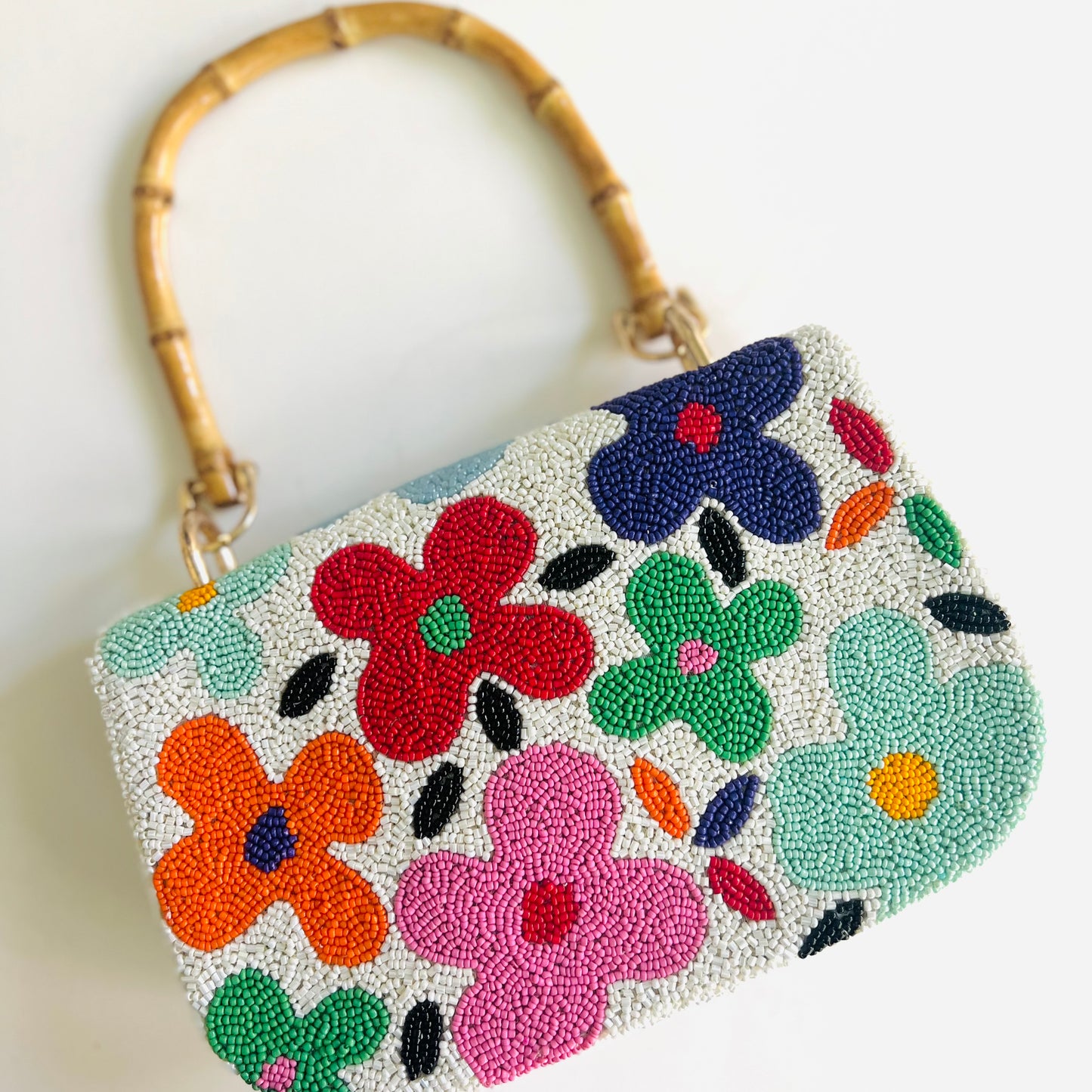 Flower Power Beaded Purse