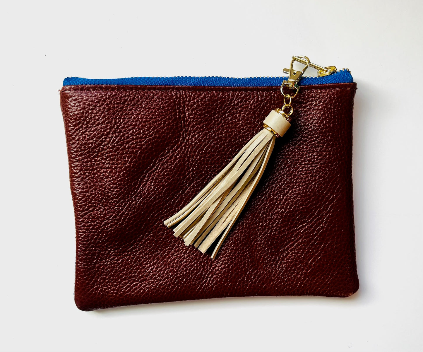 The Ribbon Needlepoint Clutch in Blue
