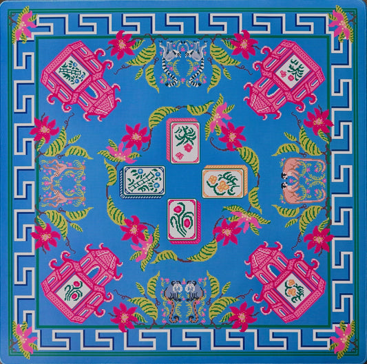 Tropical Monkey Cushioned Mahjong Mat for Card Table