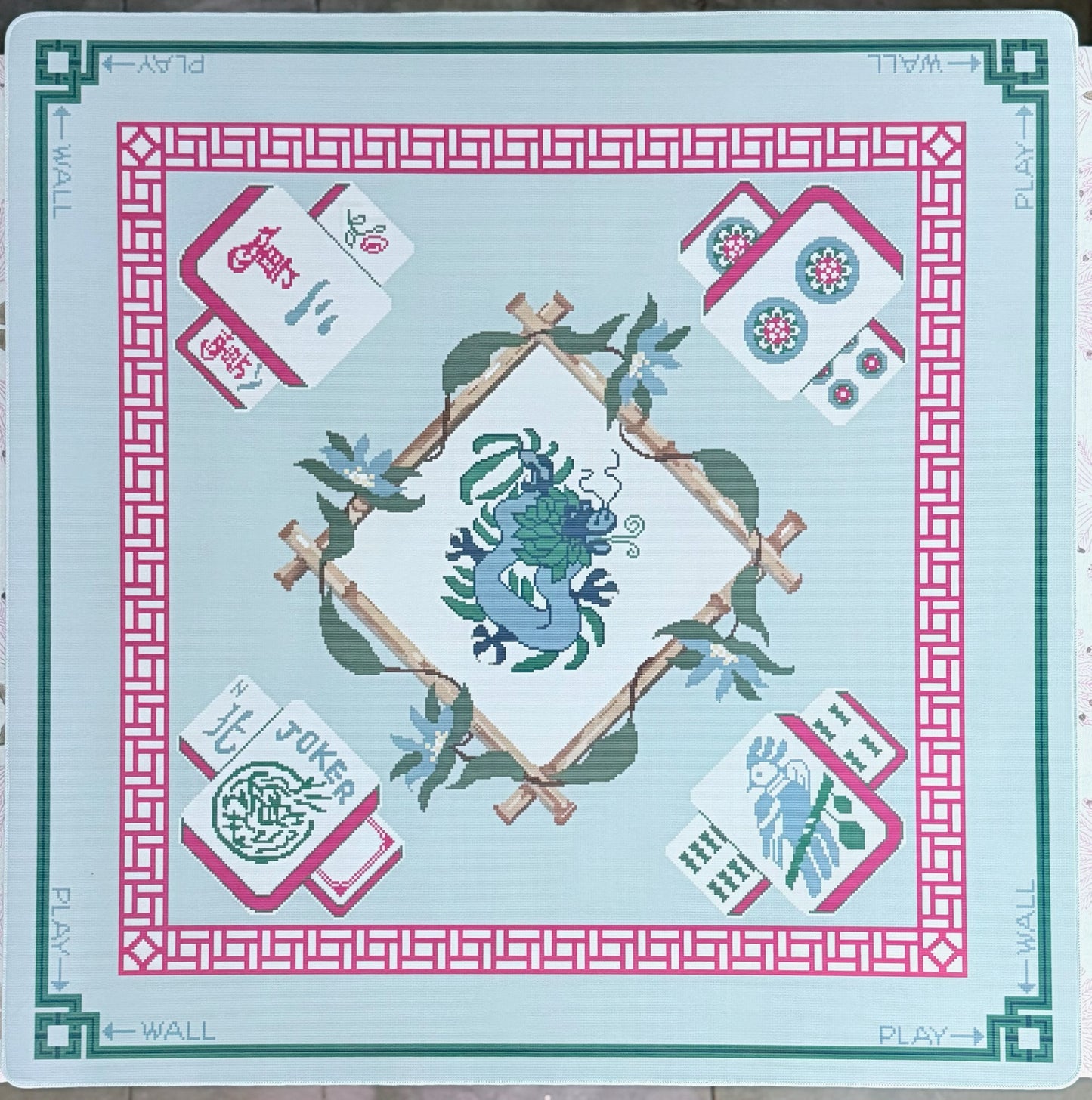 Cushioned Mahjong Mat for Card Table